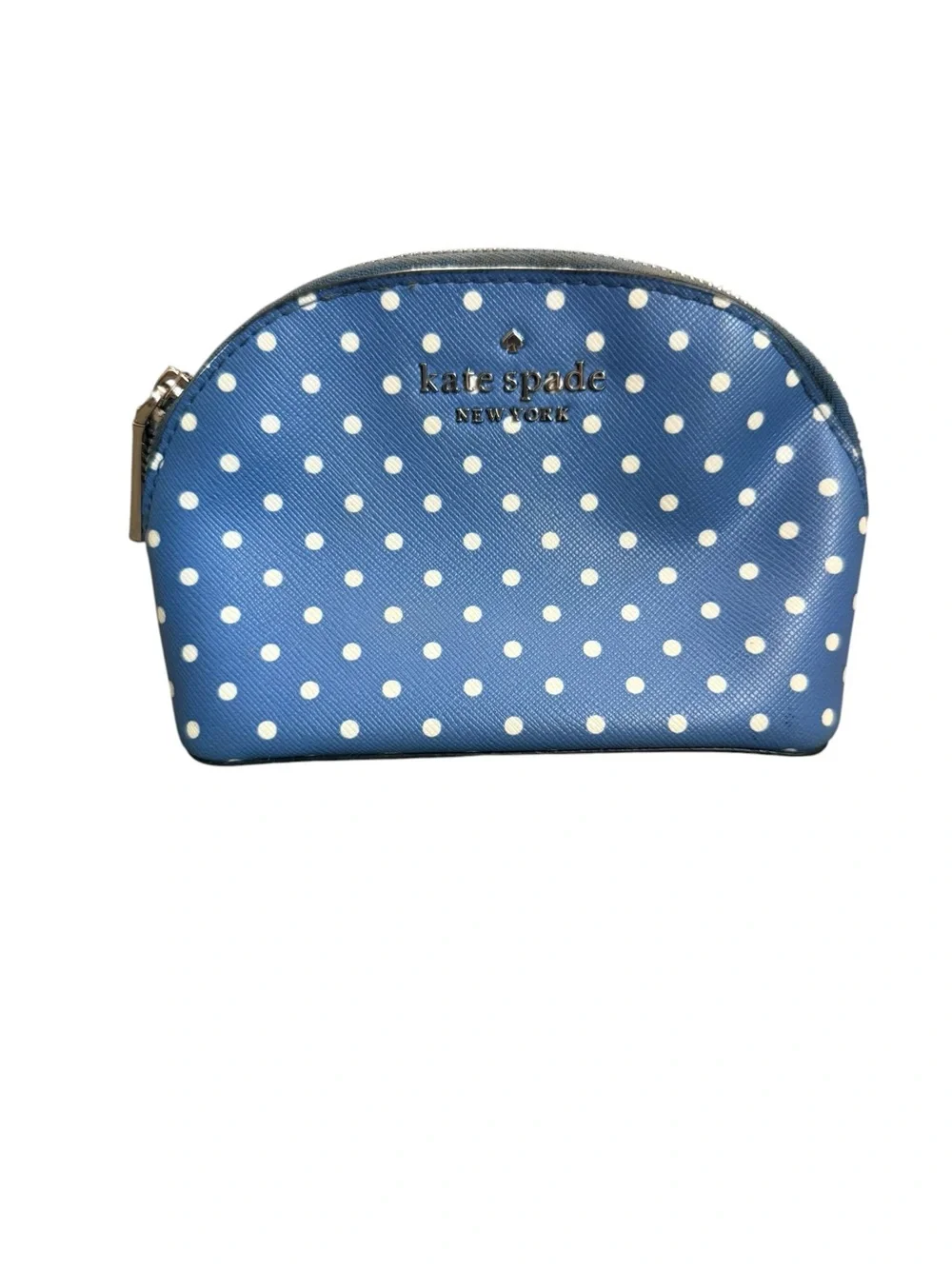 kate spade Blue & White Polka Dot Cosmetic Pouch